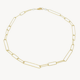 Gold Textured Chain Necklace