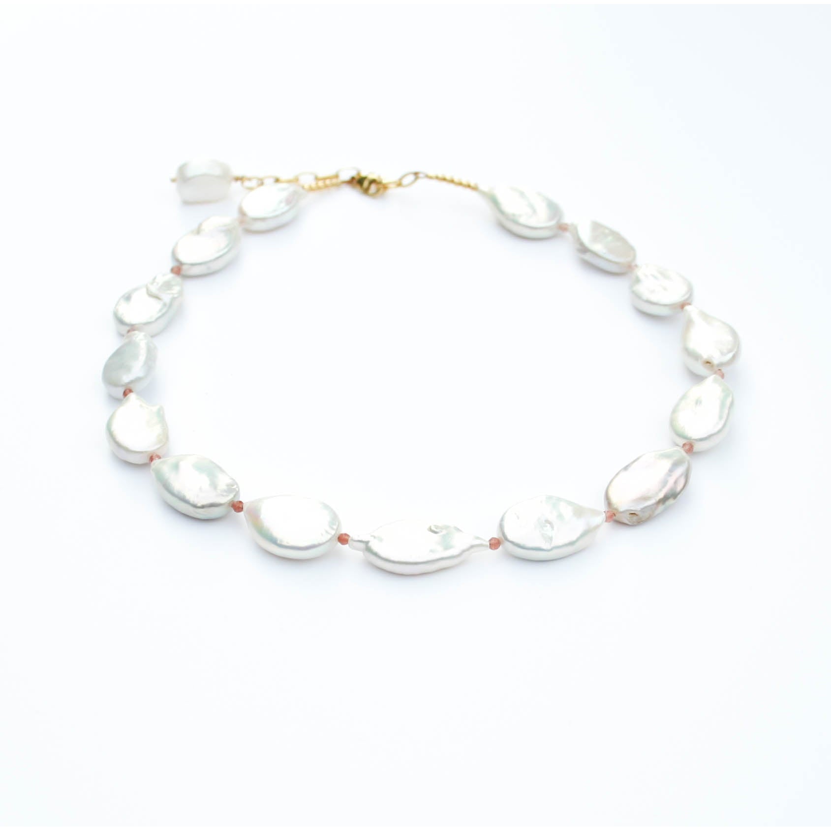 Large Keishi Pearl Choker - White Freshwater Pearl Necklace