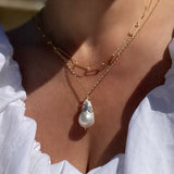 Single Pearl Necklace with Large Baroque Pearl