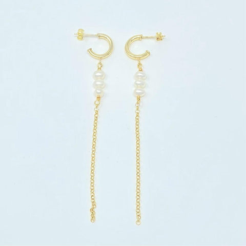 Make a Wish Earrings - Gold Plated Sterling Silver Hoops