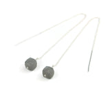 Sterling Silver Threader Earrings with Cubic Gemstones