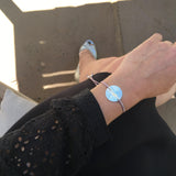 SUN RAY HAMMERED DISC BRACELET