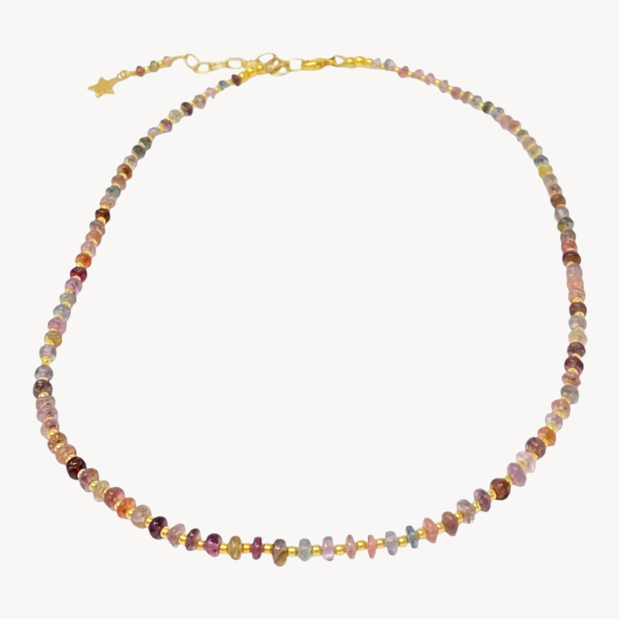 Beaded Spinel and Gold Vermeil Necklace