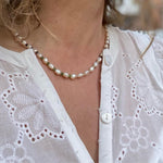 Keshi Pearl and Mixed Gemstone Necklace 03