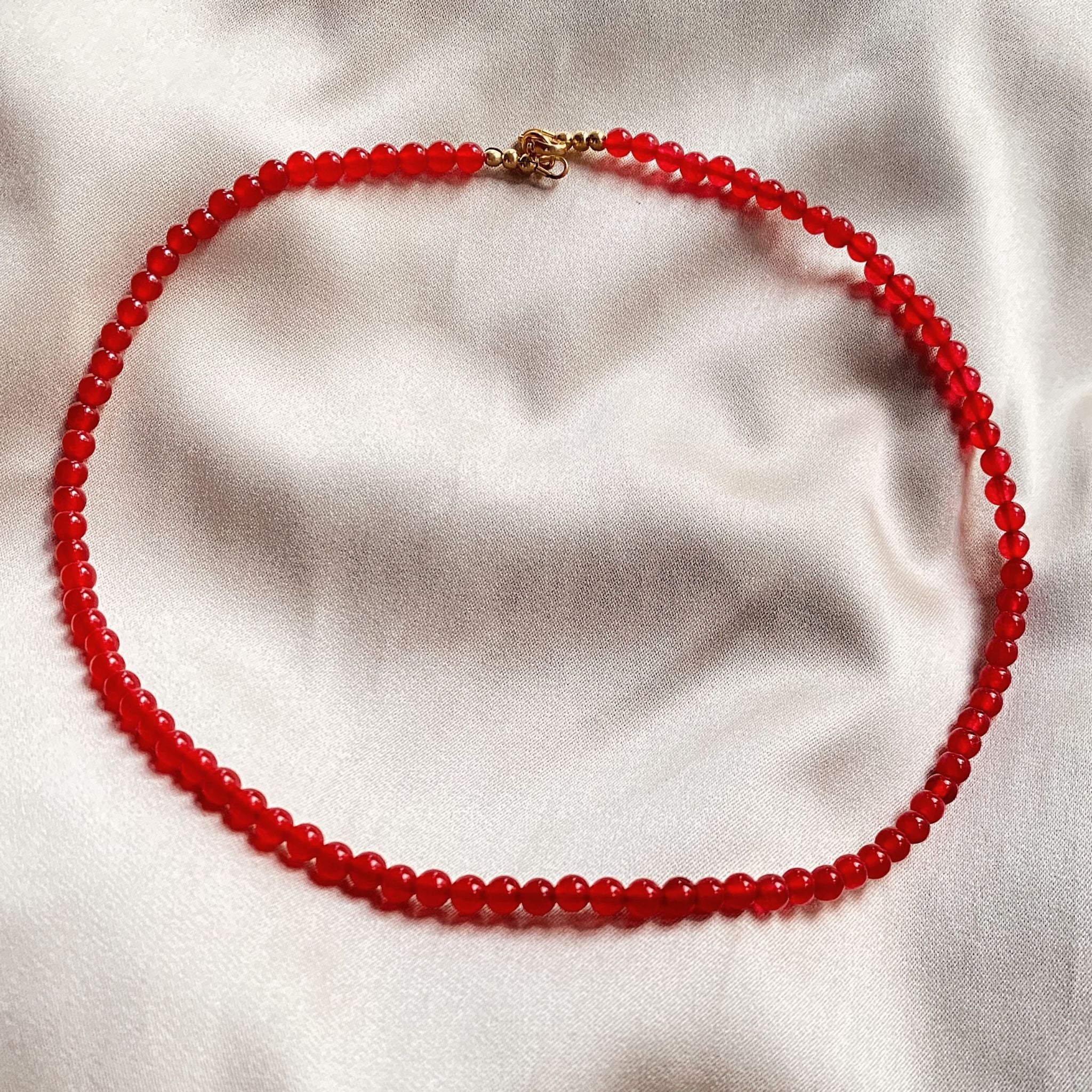 Pop of Colour - Short Beaded Gemstone Necklace at