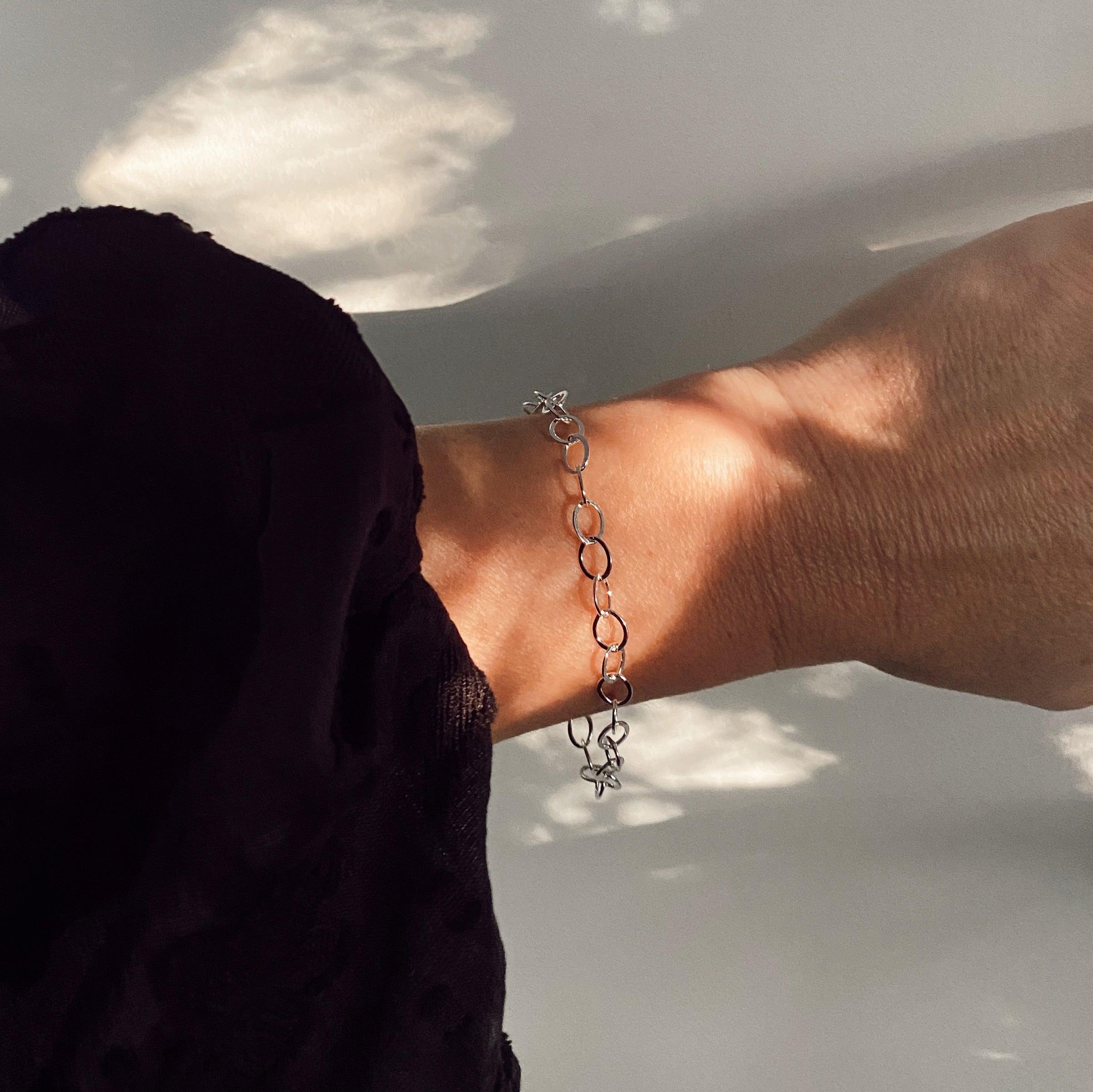 Ripples Bracelet - Big Link Silver Bracelet