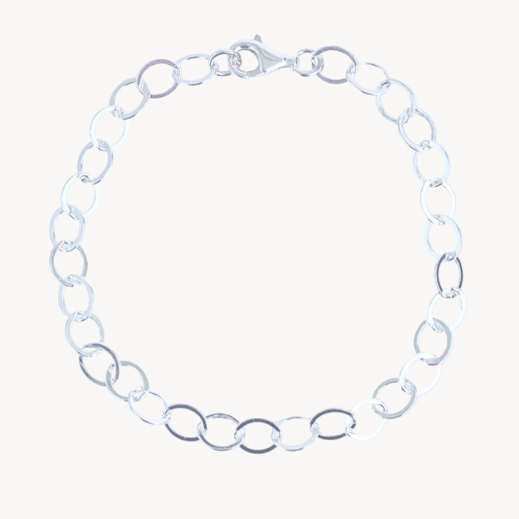 Ripples Bracelet - Big Link Silver Bracelet