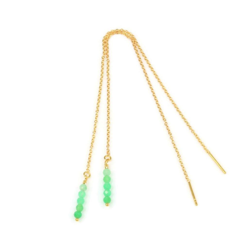 Simplicity Threaders - Minimalist Threader Earrings with Gemstones