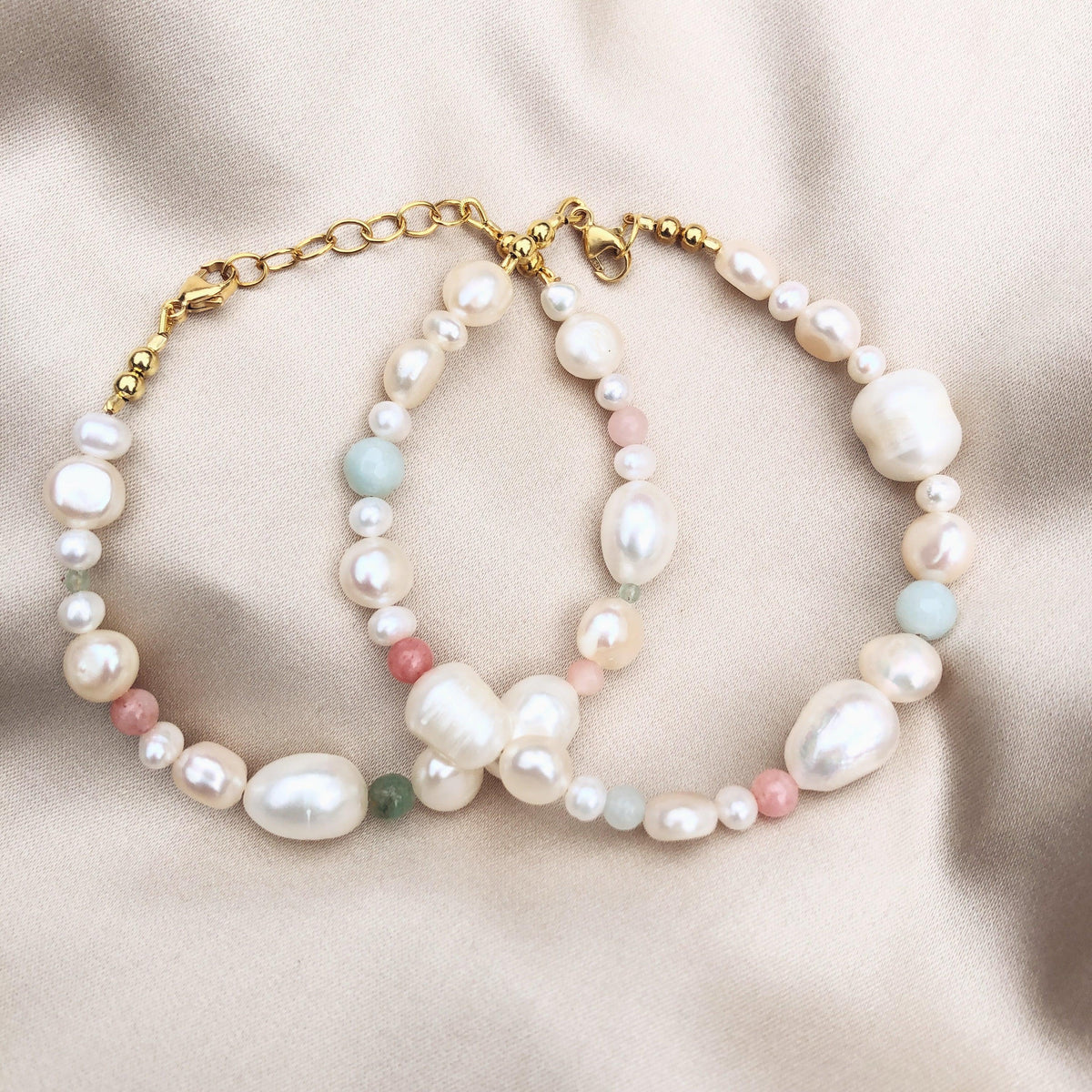 RAW Copenhagen pearl bracelet|Pearl and gemstone bracelet