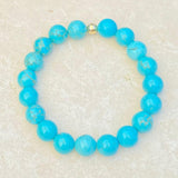 Turquoise Howlite Beaded Bracelet - The Med