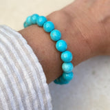 Turquoise Howlite Beaded Bracelet - The Med