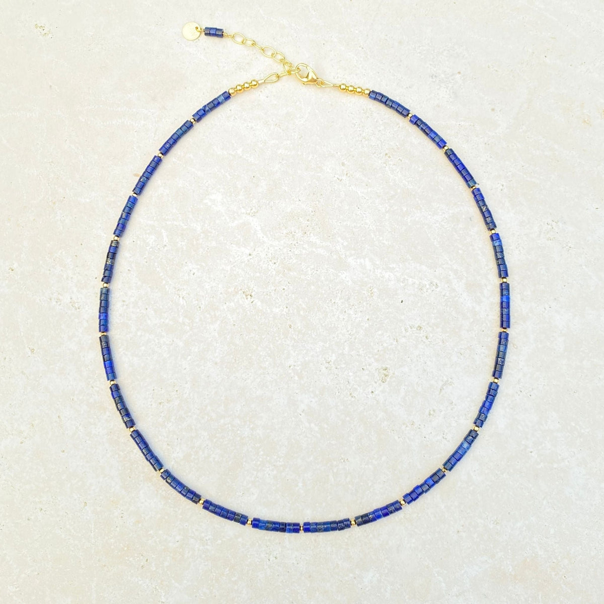 Lapis Lazuli and Gold Vermeil Beaded Necklace