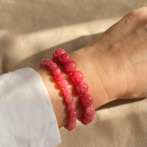 Beaded Bracelet Medium - Pink Love - Bracelets | Powder Design