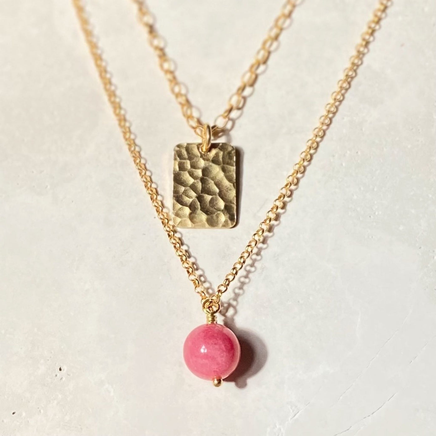 Sea Pink Rose Quartz and Pearl Necklace – By Cocoyu