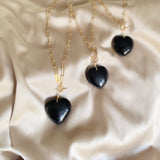 Love - Big Heart Pendant on Paper Clip Chain