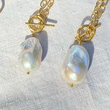 Siren Ripples Necklace - Freshwater Baroque Pearl Necklace